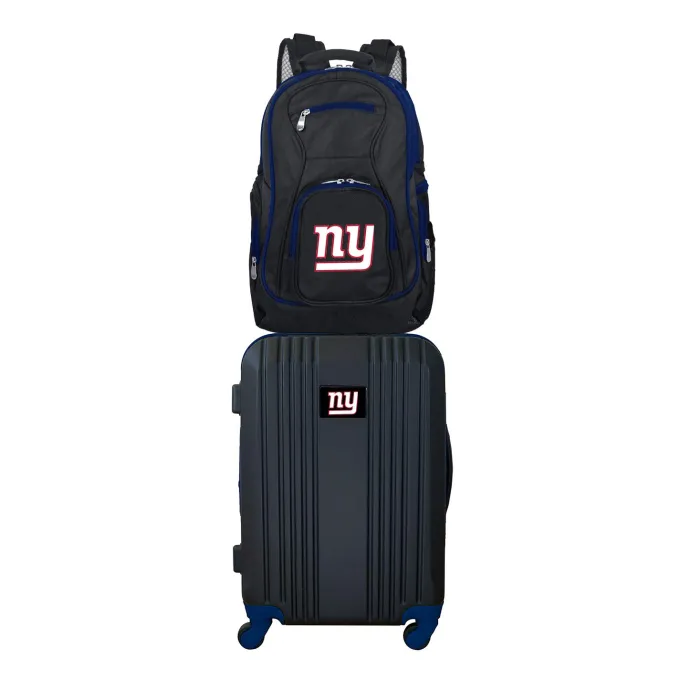 Silk & Salt NFL York Giants 2-Piece Luggaand Backpack Set^ Luggage Sets