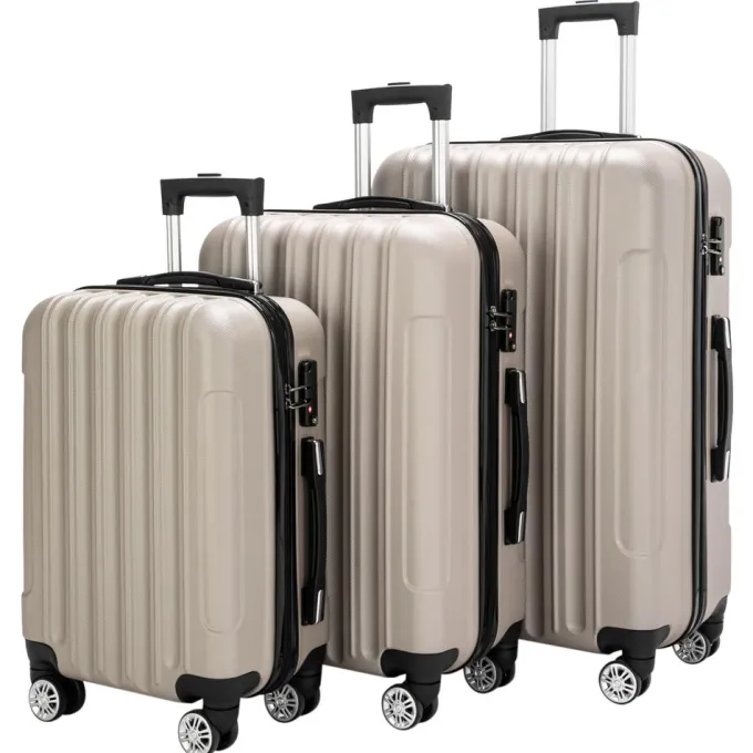 Silk & Salt 3-in-1 Multifunctional LuggaSet LarCapacity Traveling StoraSuitcase^ Hard Side Luggage