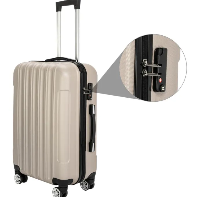 Silk & Salt 3-in-1 Multifunctional LuggaSet LarCapacity Traveling StoraSuitcase^ Hard Side Luggage