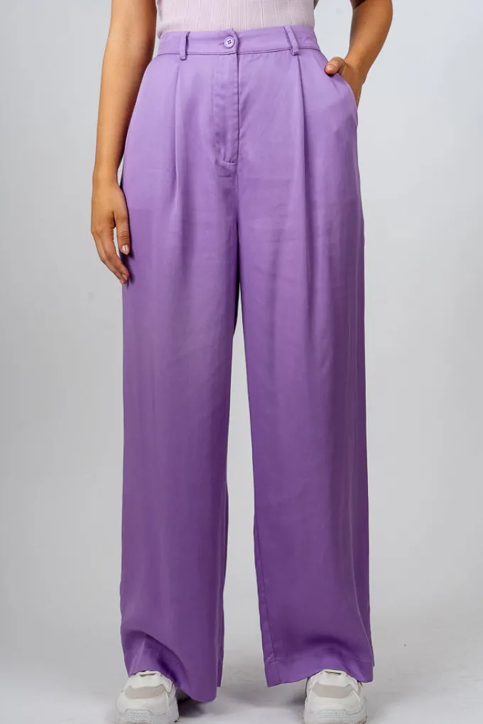Silk & Salt roxanne tailored trousers - purple^ Pants
