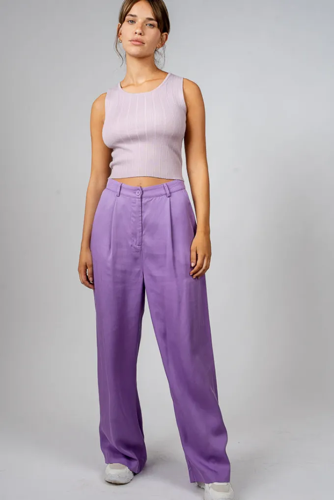 Silk & Salt roxanne tailored trousers - purple^ Pants