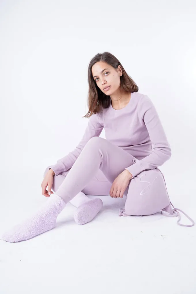 Silk & Salt ribbed comfy lounge set - purple^ Loungewear