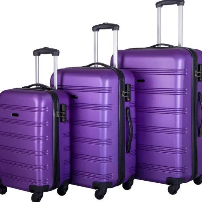 Silk & Salt 3 Piece LuggaSet Hardside Spinner Suitcase with TSA Lock 20 24' 28 Available^ Hard Side Luggage