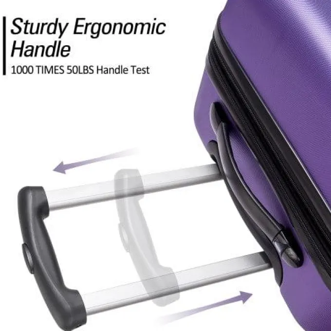 Silk & Salt 3 Piece LuggaSet Hardside Spinner Suitcase with TSA Lock 20 24' 28 Available^ Hard Side Luggage