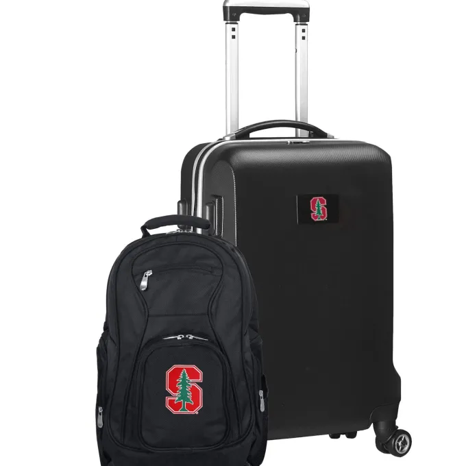 Silk & Salt Stanford Cardinal Deluxe 2-Piece Backpack and Carry-On Set - Black^ Luggage Sets