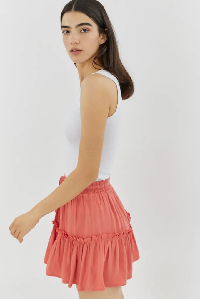 Silk & Salt sweet frill skirt - pink^ Skirts