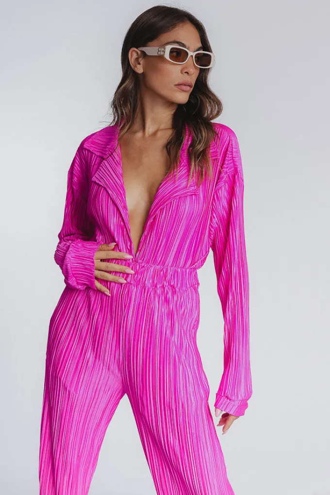 Silk & Salt isola bella plisse set - pink^ Sets