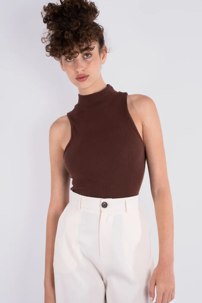 Silk & Salt turtleneck  - brown^ Tops