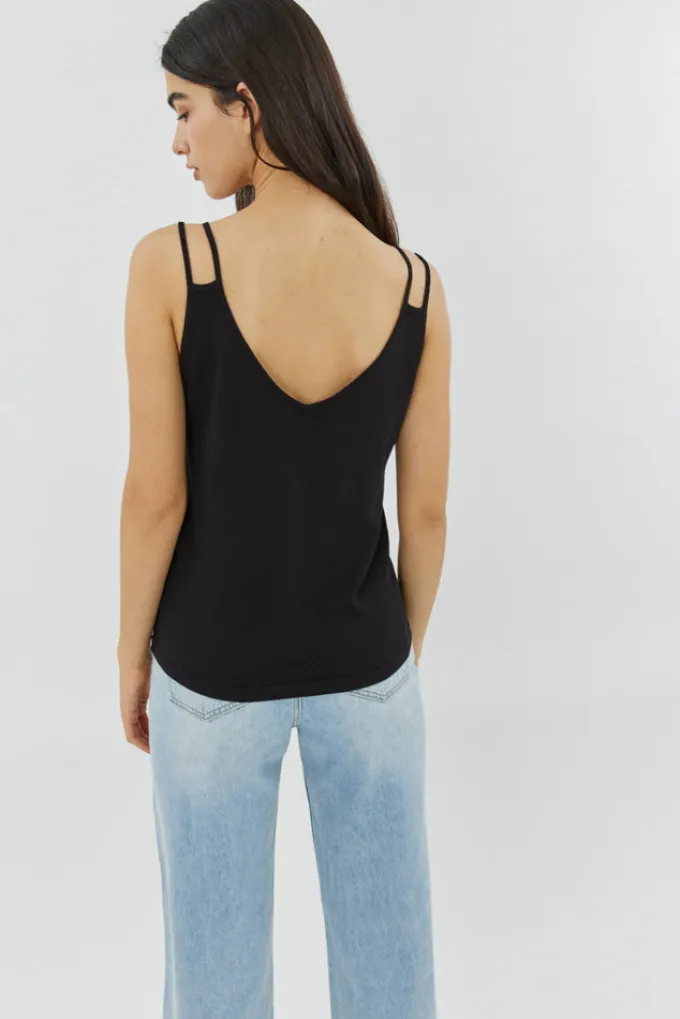 Silk & Salt palermo top - black^ Knitwear