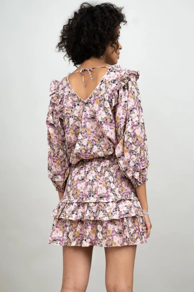 Silk & Salt frills ampthrills skirt - floral^ Skirts