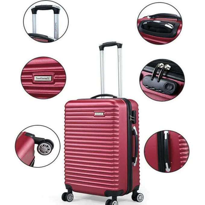 Silk & Salt Topcobe 3Pcs Traveling LuggaSet Portable LarCapacity LuggaBags for Travel Rolling Traveling StoraSuitcase with Wheels 20+24+28^ Hard Side Luggage|Luggage Sets