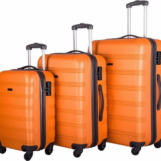 Silk & Salt LuggaSets 3 Piece Spinner Suitcase with TSA Lock Lightweight 20 24 28 inch^ Hard Side Luggage