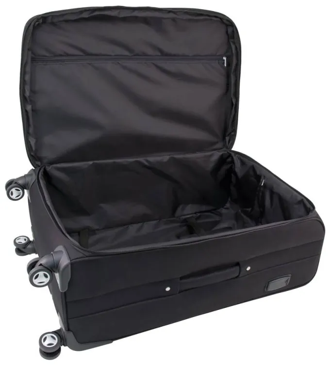 Silk & Salt 30.25 in. Polyester Upright Spinner Suitcase in Black^ Checked Luggage