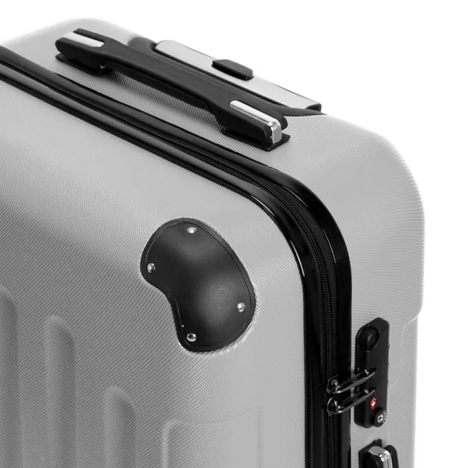 Silk & Salt Zimtown 3 Piece Nested Spinner Suitcase LuggaSet With TSA Lock Gray^ Carry On Luggage