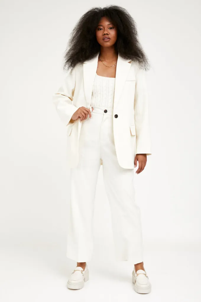 Silk & Salt my stunning suit pants - cream^ Pants